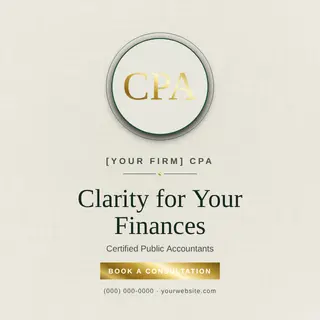 Accountant template — Monogram Crest · Paper & Forest
