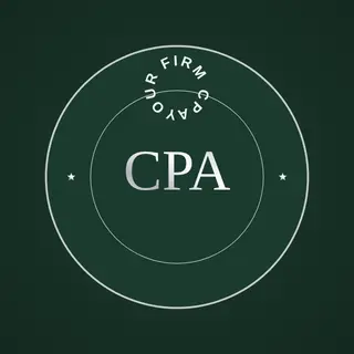 Accountant Logo template — Circle Badge · Forest & Platinum
