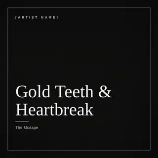 Album Covers template — Minimal Luxe · Noir Chrome