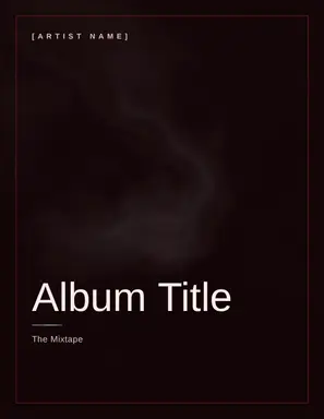 Album Covers template — Minimal Luxe · Crimson Smoke