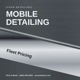 Auto Detailing template — Diagonal · Gunmetal & Teal