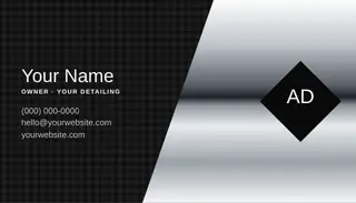 Auto Detailing Business Card template — Diagonal Card · Gloss Black & Red