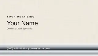 Auto Detailing Business Card template — Band Card · Gloss Black & Red (Ivory)