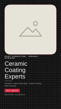 Auto Detailing template — Editorial · Gloss Black & Red
