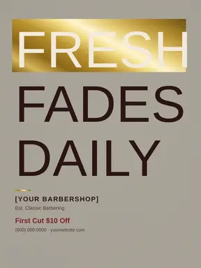 Barber template — Bold Stack · Cream & Oxblood