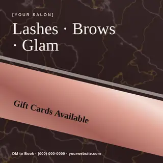 Beauty & Salon template — Diagonal · Blush & Rose Gold (Noir)