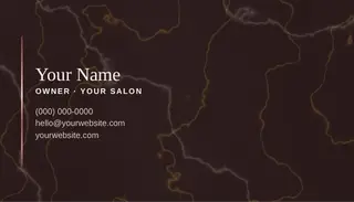 Beauty & Salon Business Card template — Classic Card · Blush & Rose Gold (Noir)