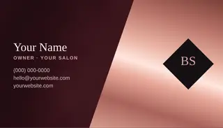 Beauty & Salon Business Card template — Diagonal Card · Noir & Rose
