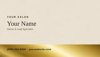 Beauty & Salon Business Card template — Band Card · Nude & Gold