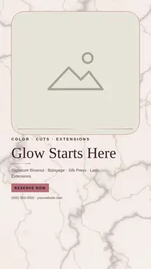 Beauty & Salon template — Editorial · Blush & Rose Gold