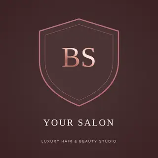 Beauty & Salon Logo template — Crest · Blush & Rose Gold (Noir)