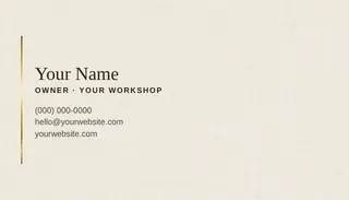 Carpentry template — Classic Card · Walnut & Brass (Ivory)