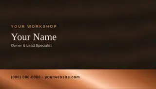 Carpentry Business Card template — Band Card · Ebony & Copper