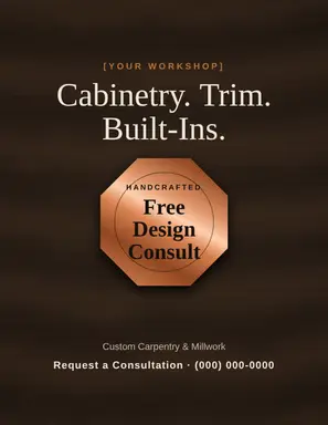 Carpentry Flyer template — Seal Offer · Ebony & Copper