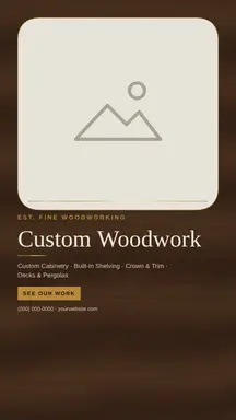 Carpentry template — Editorial · Walnut & Brass