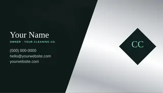 Cleaning Business Card template — Diagonal Card · Ink & Mint