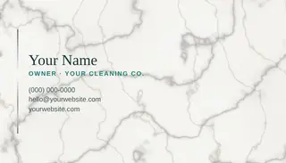 Cleaning template — Classic Card · Pearl & Teal
