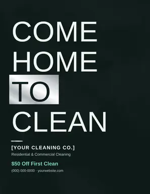 Cleaning Flyer template — Bold Stack · Ink & Mint