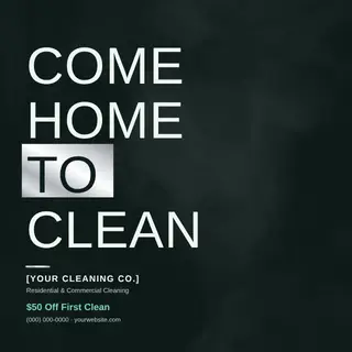 Cleaning Instagram Post template — Bold Stack · Ink & Mint