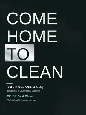Cleaning template — Bold Stack · Ink & Mint