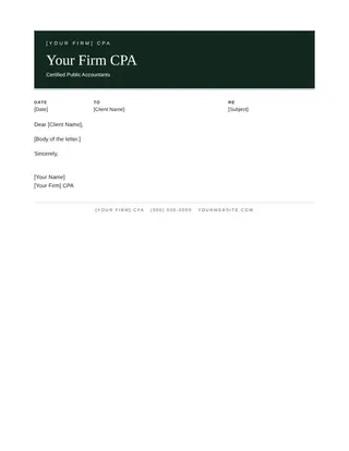 Accountant document template — Accountant Firm Letterhead