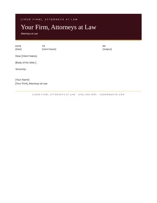 Lawyer document template — Lawyer Firm Letterhead