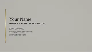 Electrician Business Card template — Classic Card · Paper & Volt