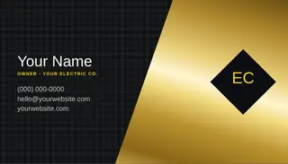 Electrician Business Card template — Diagonal Card · Midnight Volt