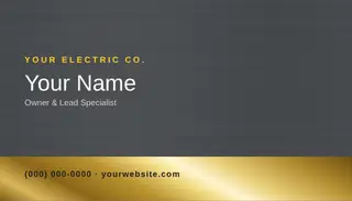 Electrician Business Card template — Band Card · Graphite & Yellow