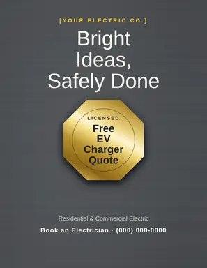 Electrician Flyer template — Seal Offer · Graphite & Yellow