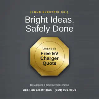 Electrician Instagram Post template — Seal Offer · Graphite & Yellow