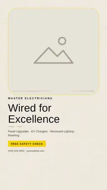 Electrician template — Editorial · Midnight Volt (Ivory)
