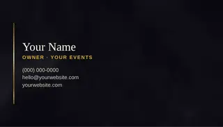 Entertainment & Events template — Classic Card · Midnight & Gold