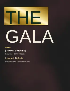 Entertainment & Events Flyer template — Bold Stack · Emerald & Champagne