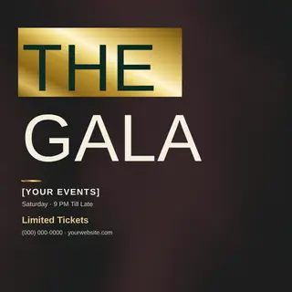 Entertainment & Events Instagram Post template — Bold Stack · Emerald & Champagne