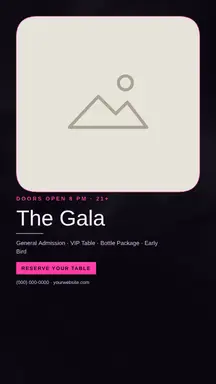 Entertainment & Events template — Editorial · Neon Magenta