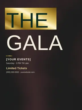 Entertainment & Events template — Bold Stack · Emerald & Champagne