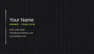 Fitness template — Classic Card · Carbon & Lime