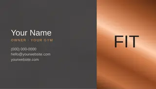 Fitness Business Card template — Split Card · Stone & Bronze