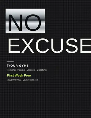 Fitness Flyer template — Bold Stack · Carbon & Lime