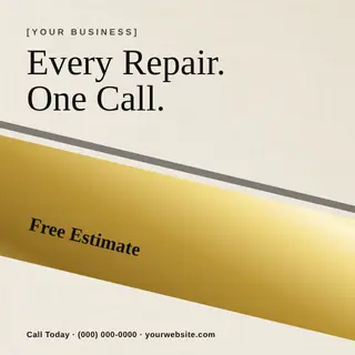 Handyman template — Diagonal · Onyx & Gold (Ivory)