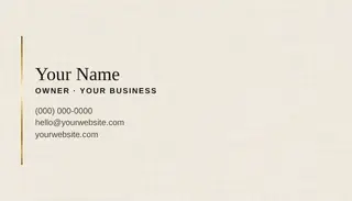 Handyman Business Card template — Classic Card · Onyx & Gold (Ivory)
