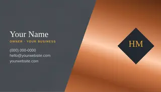 Handyman Business Card template — Diagonal Card · Slate & Amber