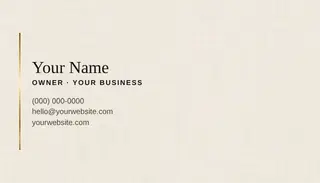Handyman template — Classic Card · Onyx & Gold (Ivory)