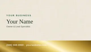 Handyman Business Card template — Band Card · Ivory & Forest