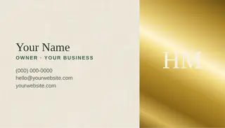 Handyman Business Card template — Split Card · Ivory & Forest