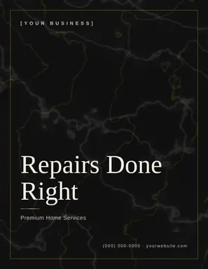 Handyman template — Minimal Luxe · Onyx & Gold