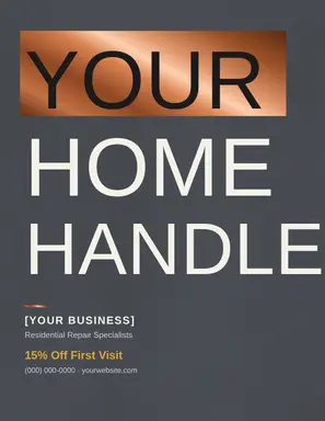 Handyman Flyer template — Bold Stack · Slate & Amber