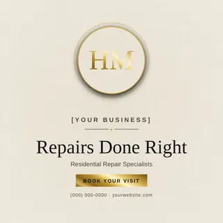 Luxury template — Monogram Crest · Onyx & Gold (Ivory)