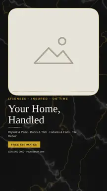 Handyman template — Editorial · Onyx & Gold
